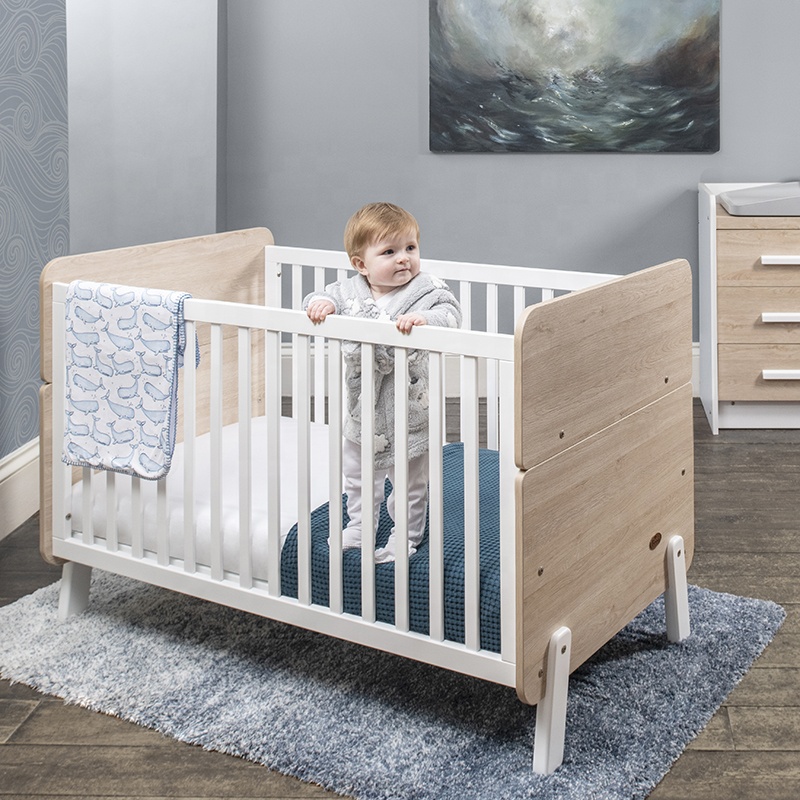 Hot sale multipurpose wooden baby cot