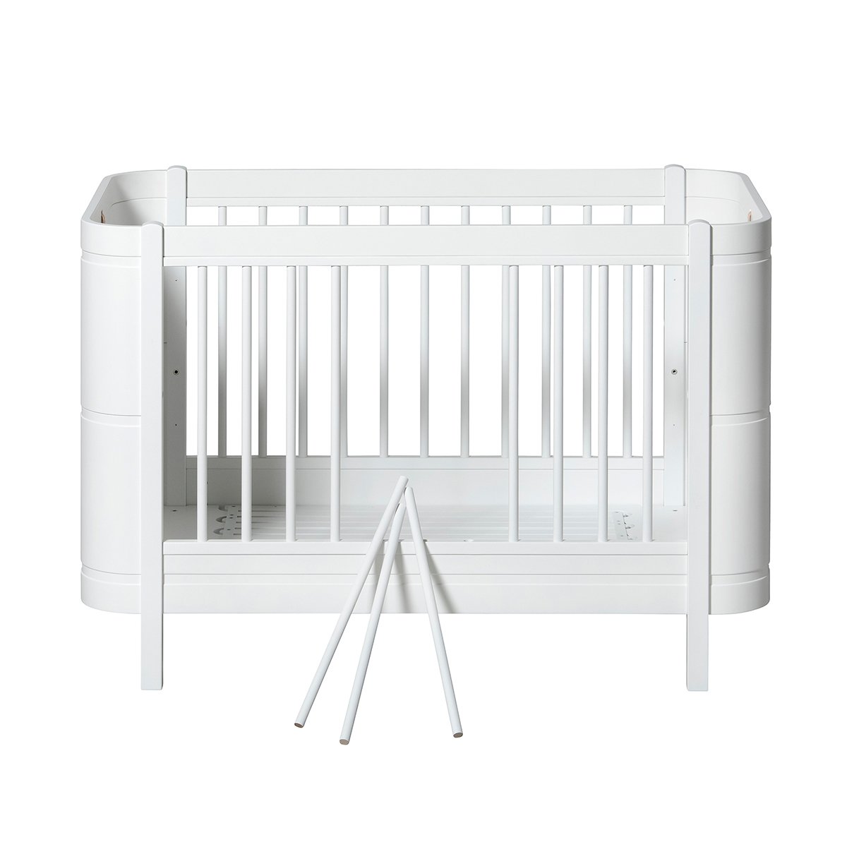 Baby Furniture Wood Mini+ Basic Cot White