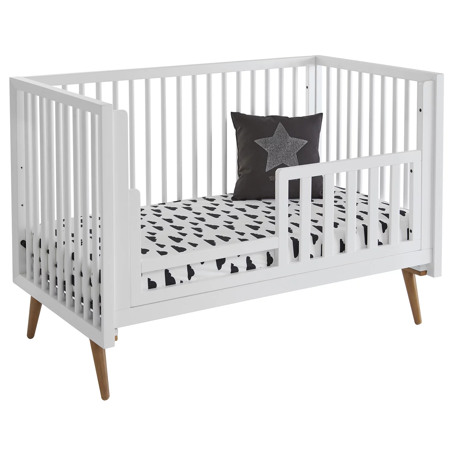 Factory made newborn crib bed luxury wooden modern baby cribs