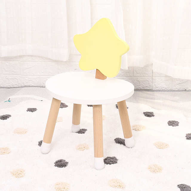 Hot sale new style wooden study table Cartoon animal style study table and chair set Wood round table and chair for kids