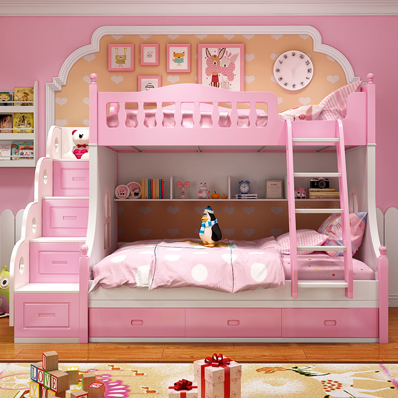 Pink bunk bed for children.jpg