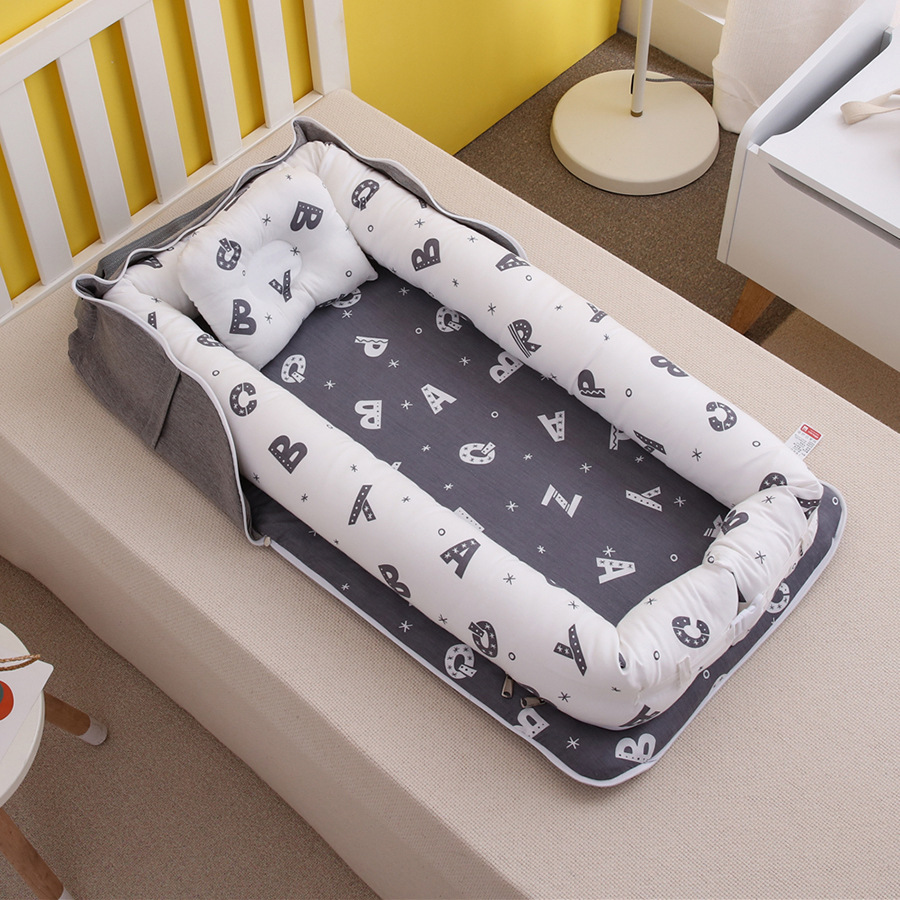Removable and washable cotton crib with pillow case (11).jpg