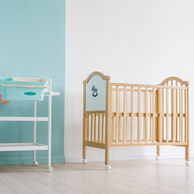 Solid wood KIDS' Cribs  baby cradle swing  wooden baby crib (10).jpg