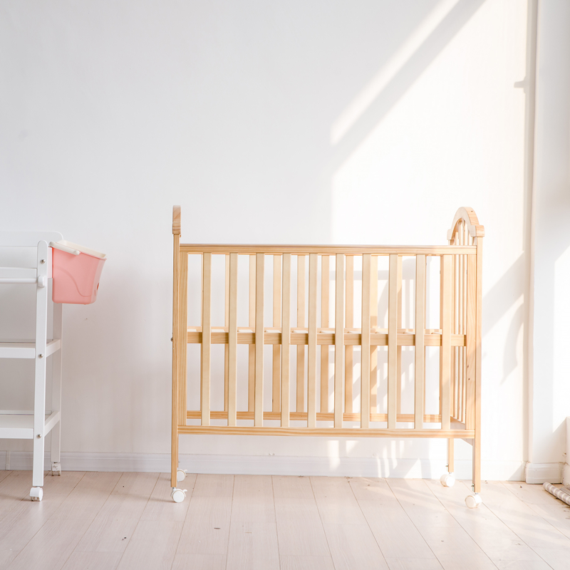 Solid wood KIDS' Cribs  baby cradle swing  wooden baby crib (9).jpg