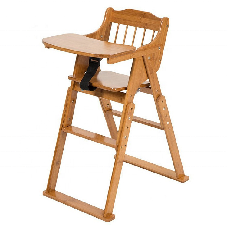 Baby High Quality Chair Bamboo Stool Children Toddler Restaurant Chair (3).jpg