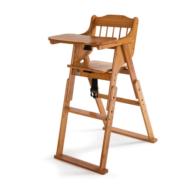 Baby High Quality Chair Bamboo Stool Children Toddler Restaurant Chair (1).jpg
