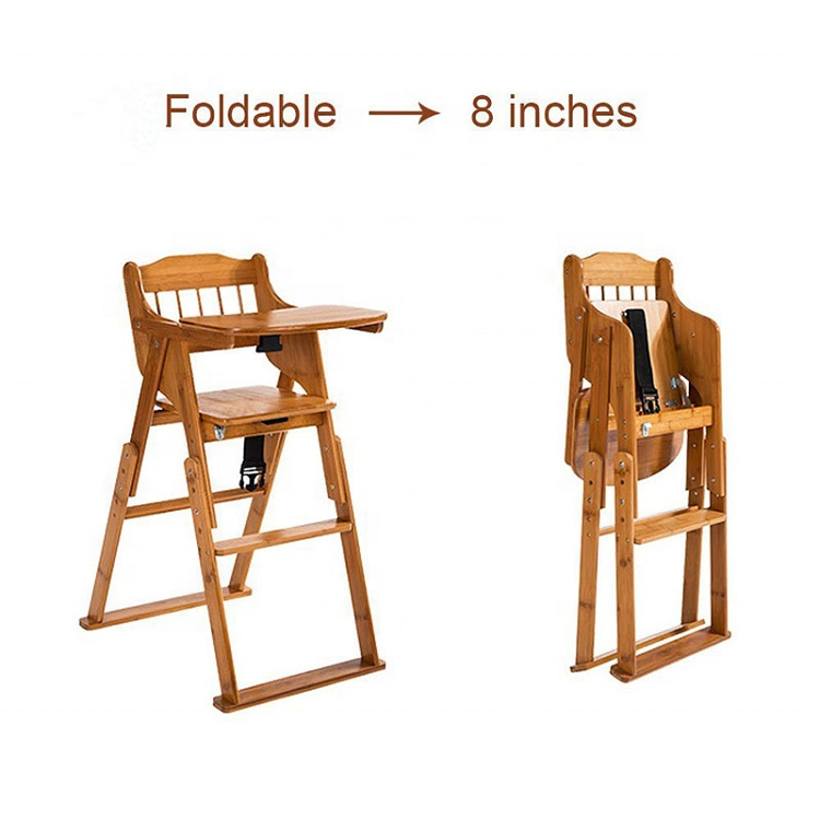 Baby High Quality Chair Bamboo Stool Children Toddler Restaurant Chair (6).jpg