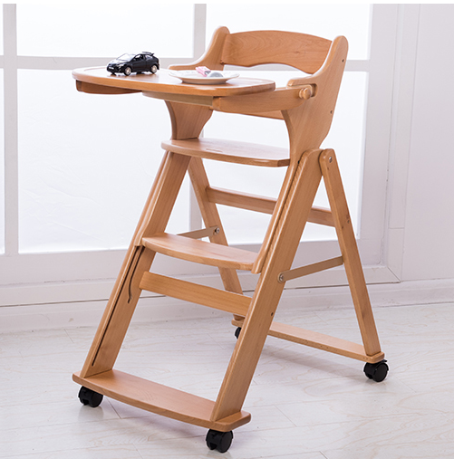 Solid wood high chairbaby chairchildren high feeding chair (3).png