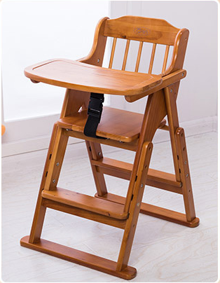 Solid wood high chairbaby chairchildren high feeding chair (5).png