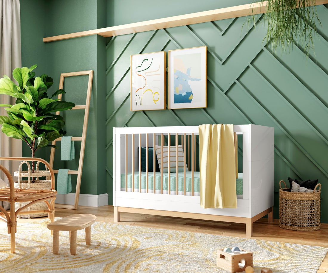 Baby solid wood pine cot bed,multifunctional baby bed crib (3).jpg