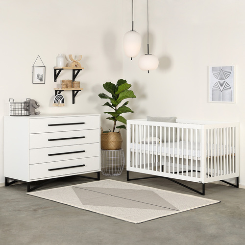 Wooden adjustable baby cribs Solid Pine Wood bed (2).jpg