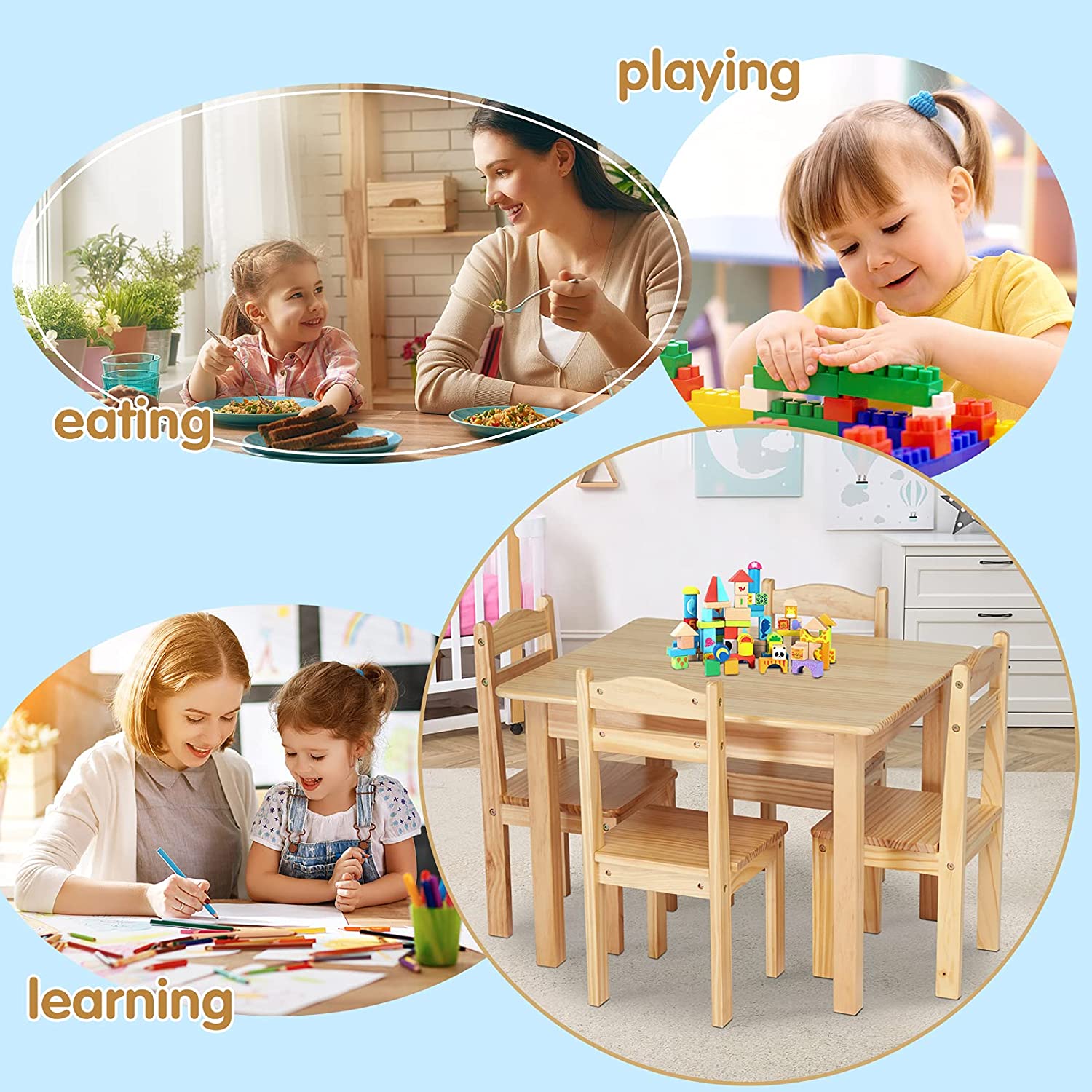 Kids Wooden Table and 4 Chairs Playroom Furniture Kindergarten Table   (6).jpg