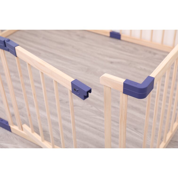 Baby Playpen Wood Square Baby Fence Wooden Playpen Kids Crawling Guardrail (3).jpg