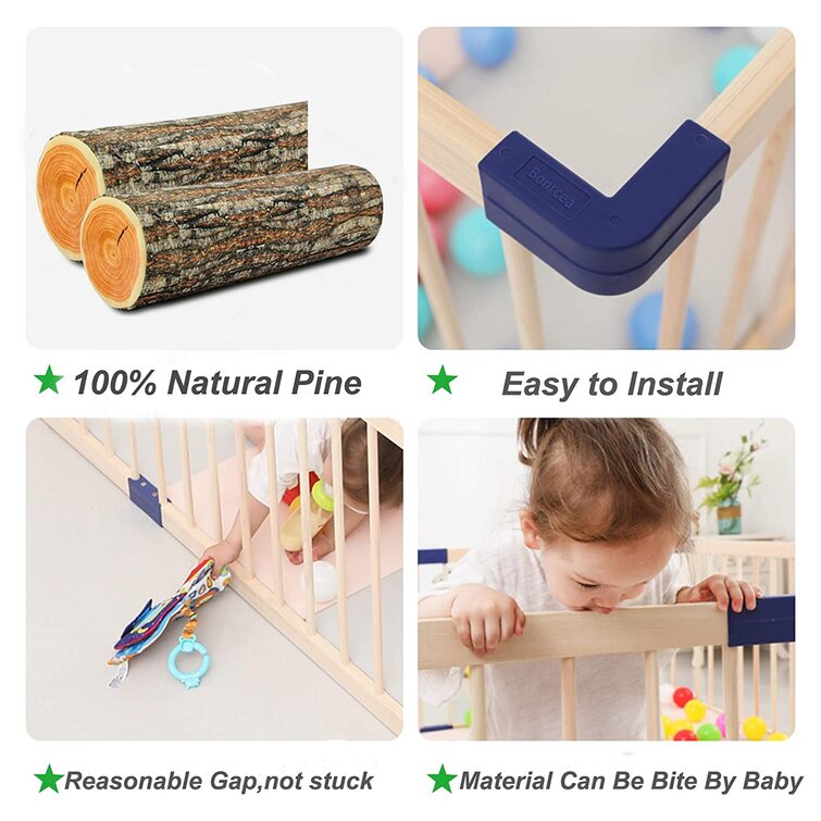 Baby Playpen Wood Square Baby Fence Wooden Playpen Kids Crawling Guardrail (11).jpg