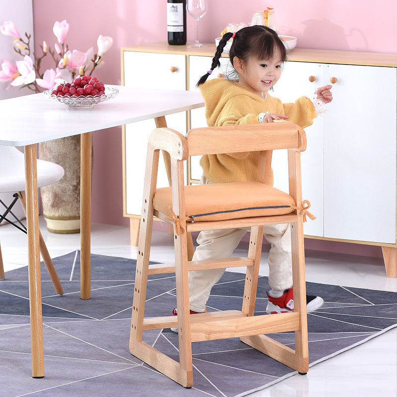 Wooden baby high chairpine baby eating chair  (3).jpg