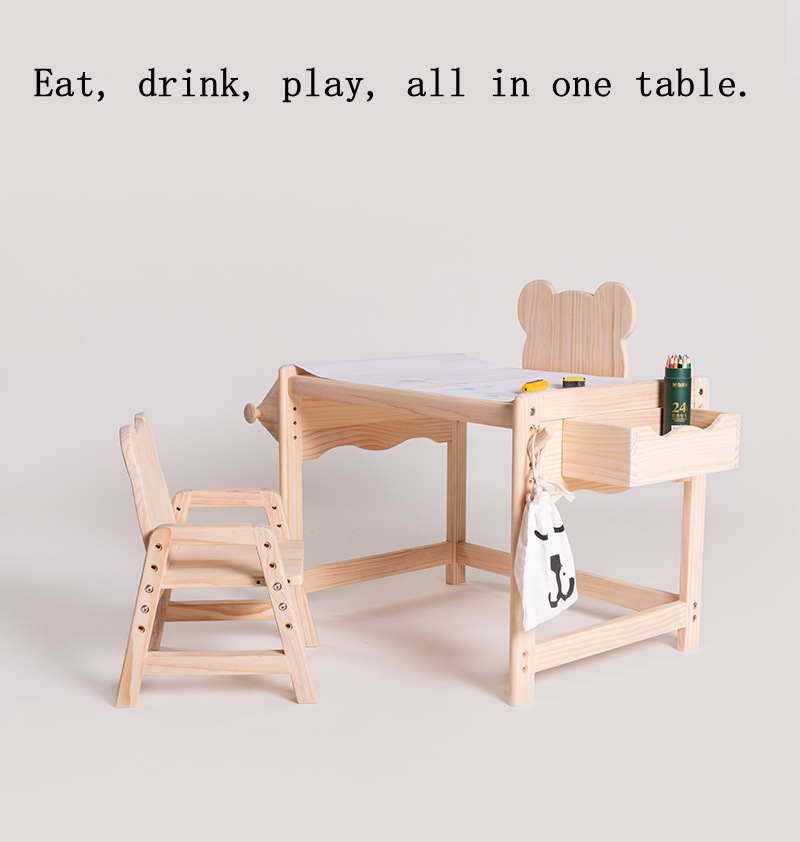 Kindergarten Furniture Set Little Baby wood Study Kids Party Table and Chairs Set  (10).jpg