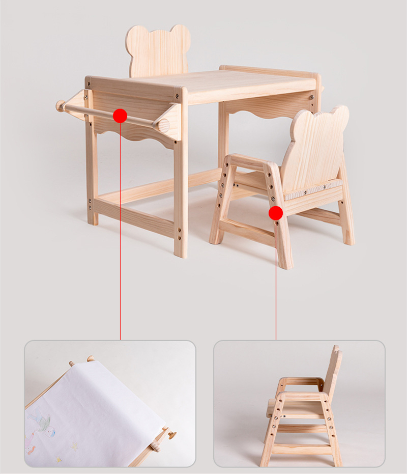 Kindergarten Furniture Set Little Baby wood Study Kids Party Table and Chairs Set  (8).jpg