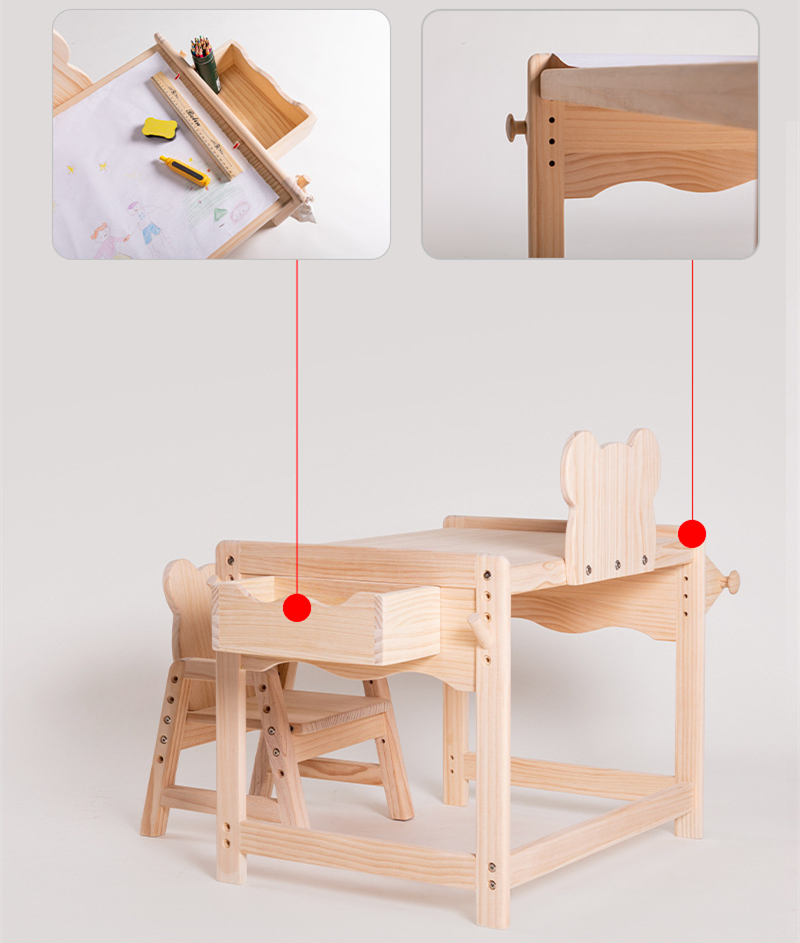 Kindergarten Furniture Set Little Baby wood Study Kids Party Table and Chairs Set  (9).jpg