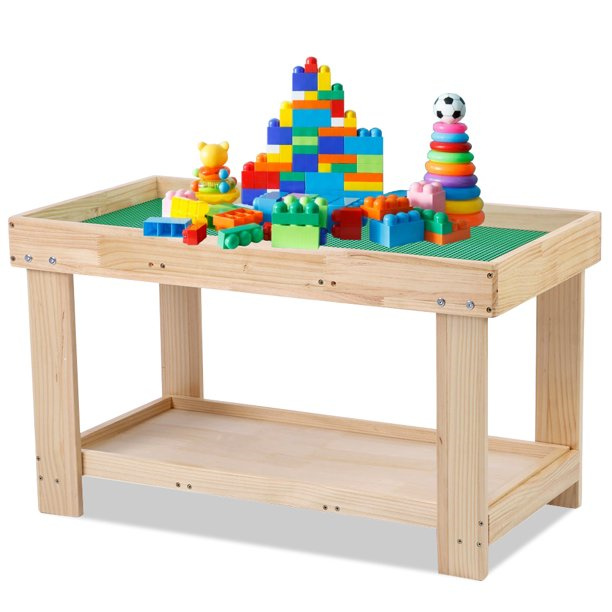 Multifunction Children's Playing Study Table Compatible LEGOS Building Blocks Table With Chair (1).jpg