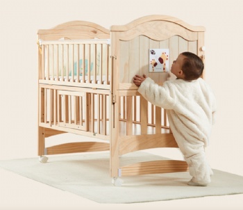 Baby Crib Cot Pine Wood