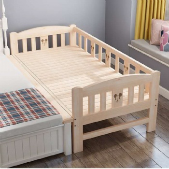Solid wood baby crib bed