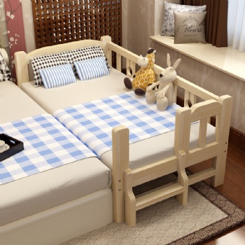 Solid wood baby crib bed