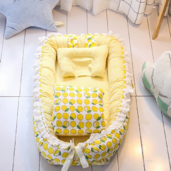 Cozy soft crib bed in bed