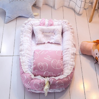 Cozy soft crib bed in bed