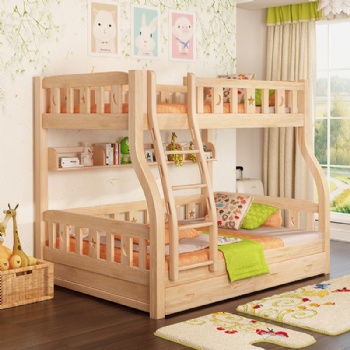 Children wooden bunk bed