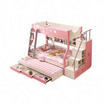 Children bed modern pink princess bed