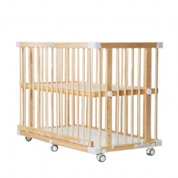 Solid wood multifunctional crib