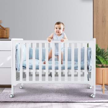 Solid wood baby bed crib Best selling baby cradle swing cribs