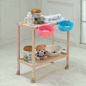 Eco-friendly wooden baby diaper changing table