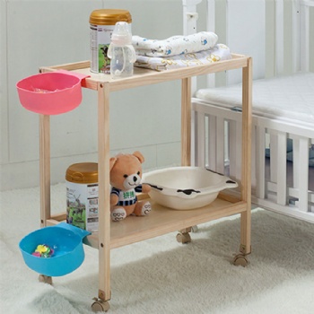Eco-friendly wooden baby diaper changing table