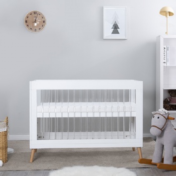Convertible baby acrylic crib