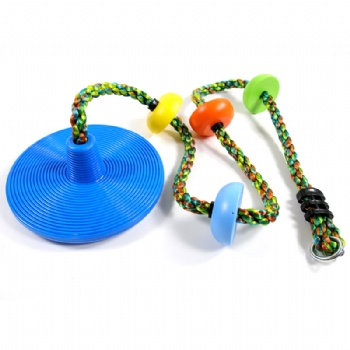 Children's outdoor rope climbing swing small disc