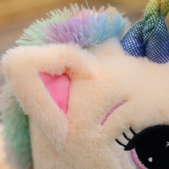 Rainbow fart unicorn doll skin plush toy