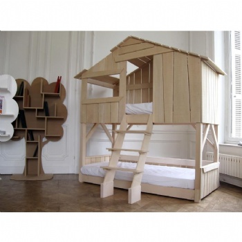 Baby sleepers cheap wooden bunk bed Tree house bed