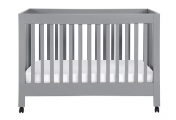 Star Series Full-Size Portable 2-in-1 Folding Crib (Grey)