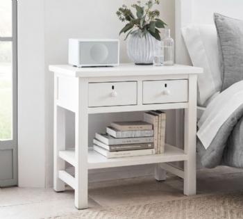 Natural Wood Industrial Table Storage Bedside Table