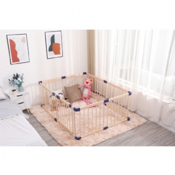 Baby Playpen Wood Square Baby Fence Wooden Playpen Kids Crawling Guardrail