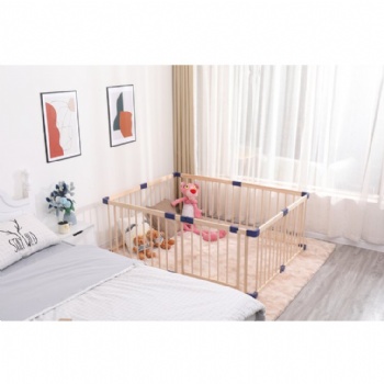 Baby Playpen Wood Square Baby Fence Wooden Playpen Kids Crawling Guardrail