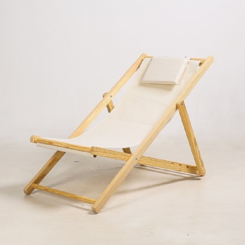 Outdoor furniture folding deck chair garden beach teak wood chair