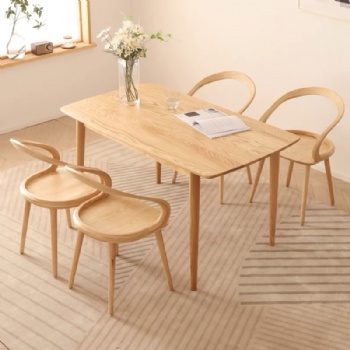 Morden Dining Room Wooden Furniture Wood Chairs Set And Dining Table
